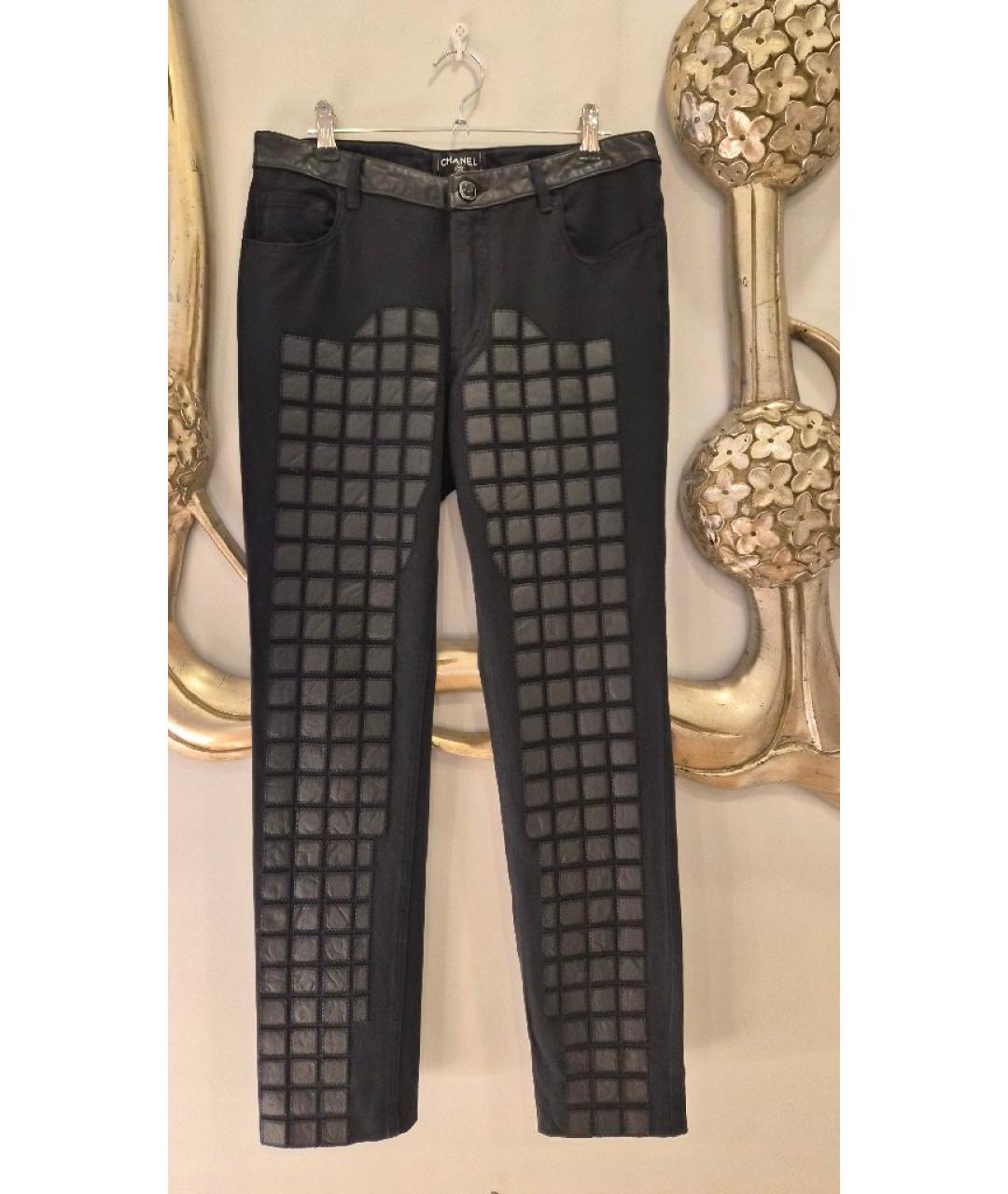 CHANEL Черные хлопковые прямые джинсы, фото 8