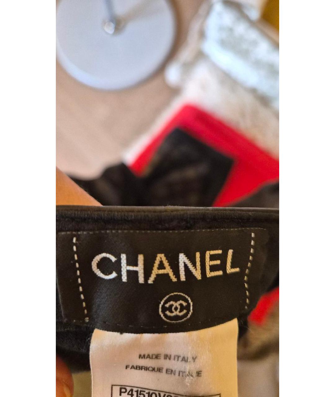CHANEL Черные хлопковые прямые джинсы, фото 3
