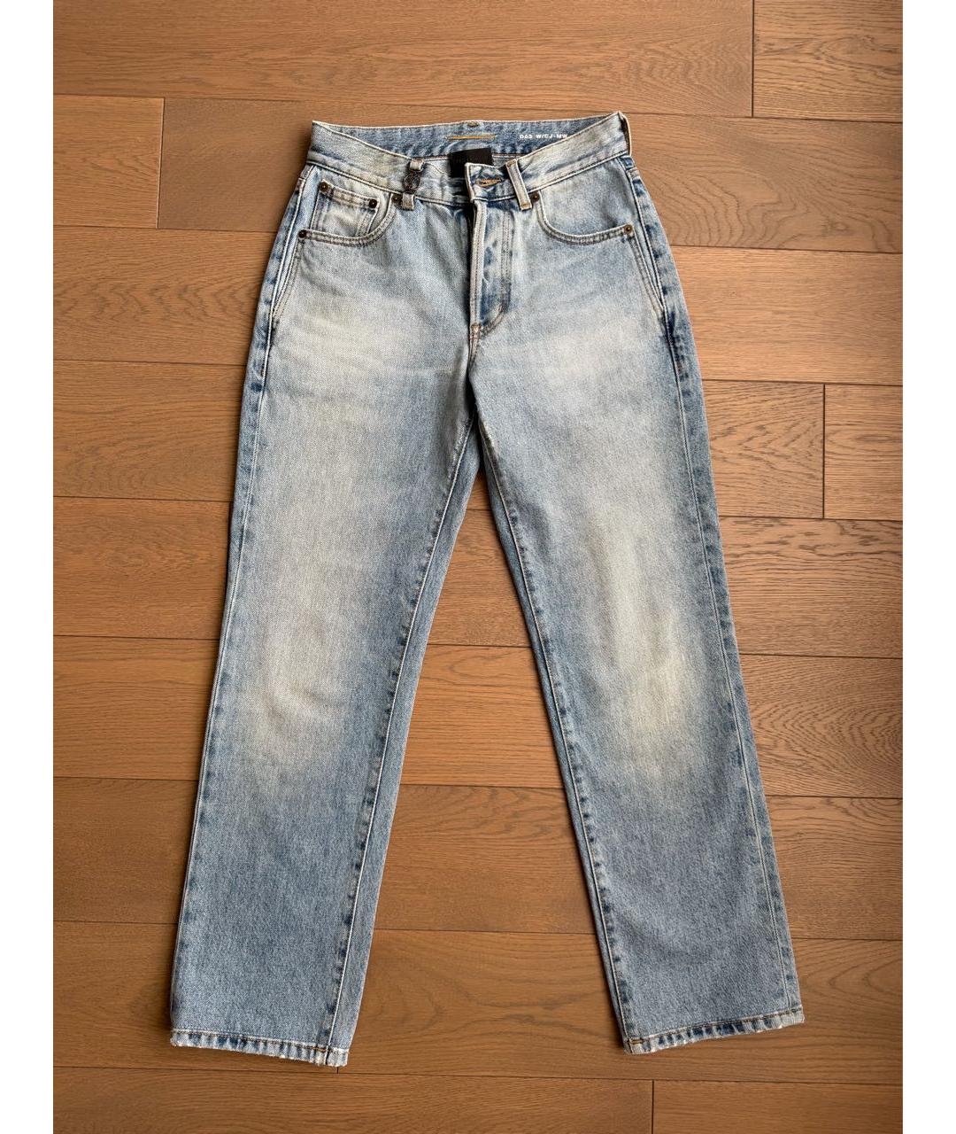 SAINT LAURENT Голубые прямые джинсы, фото 6