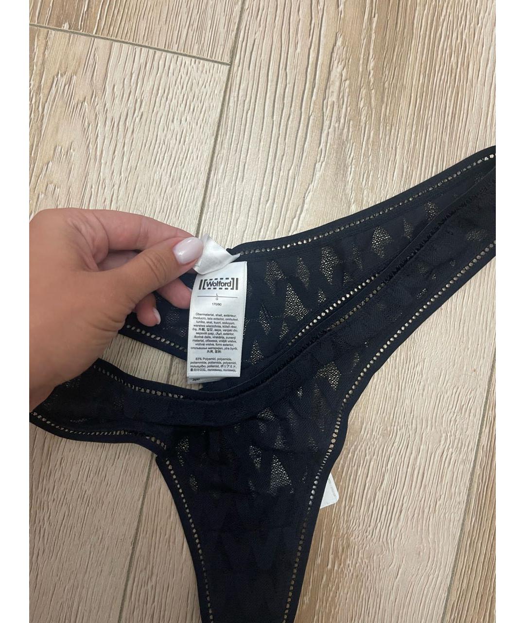 WOLFORD Черное полиэстеровое боди, фото 4