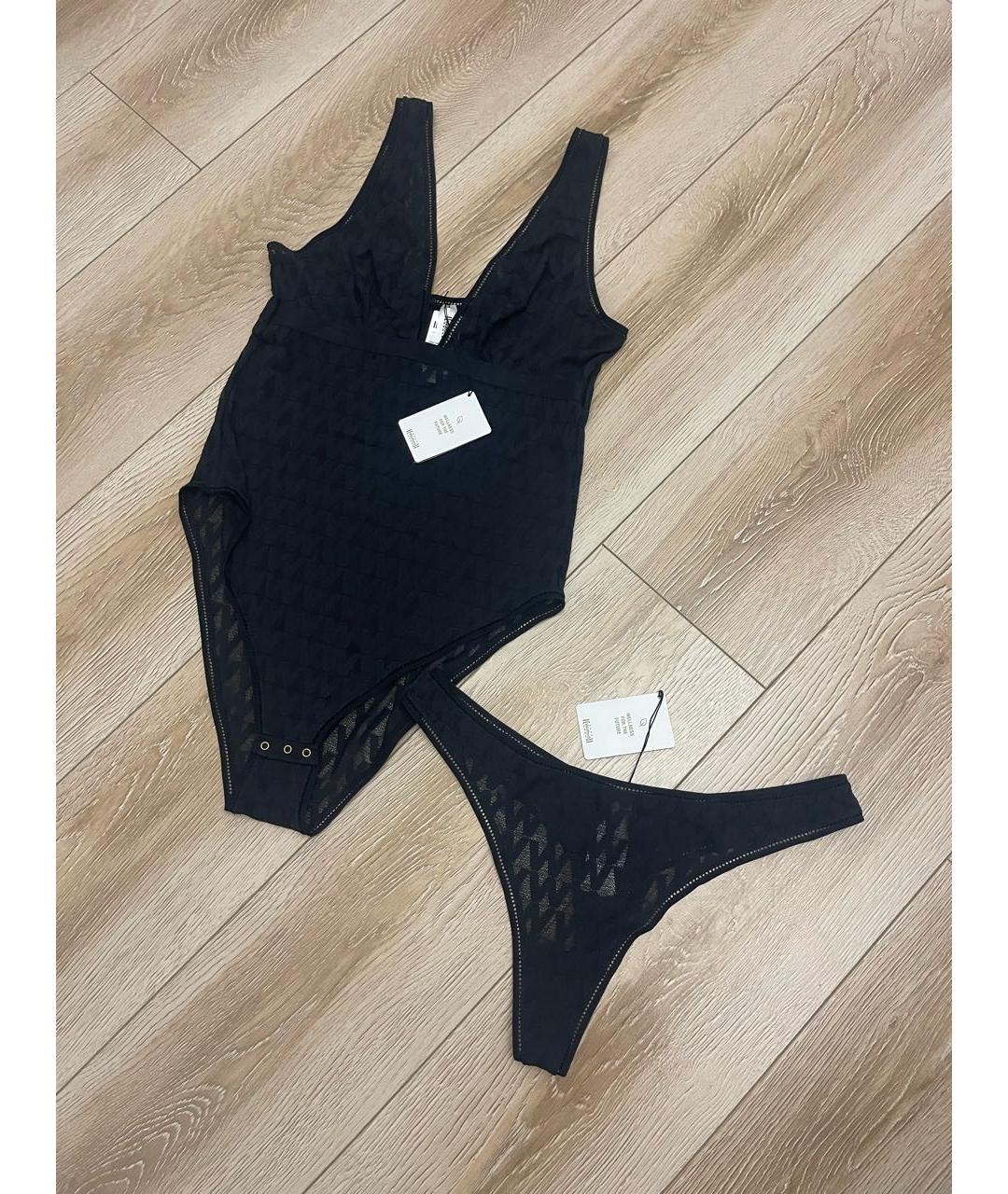 WOLFORD Черное полиэстеровое боди, фото 5