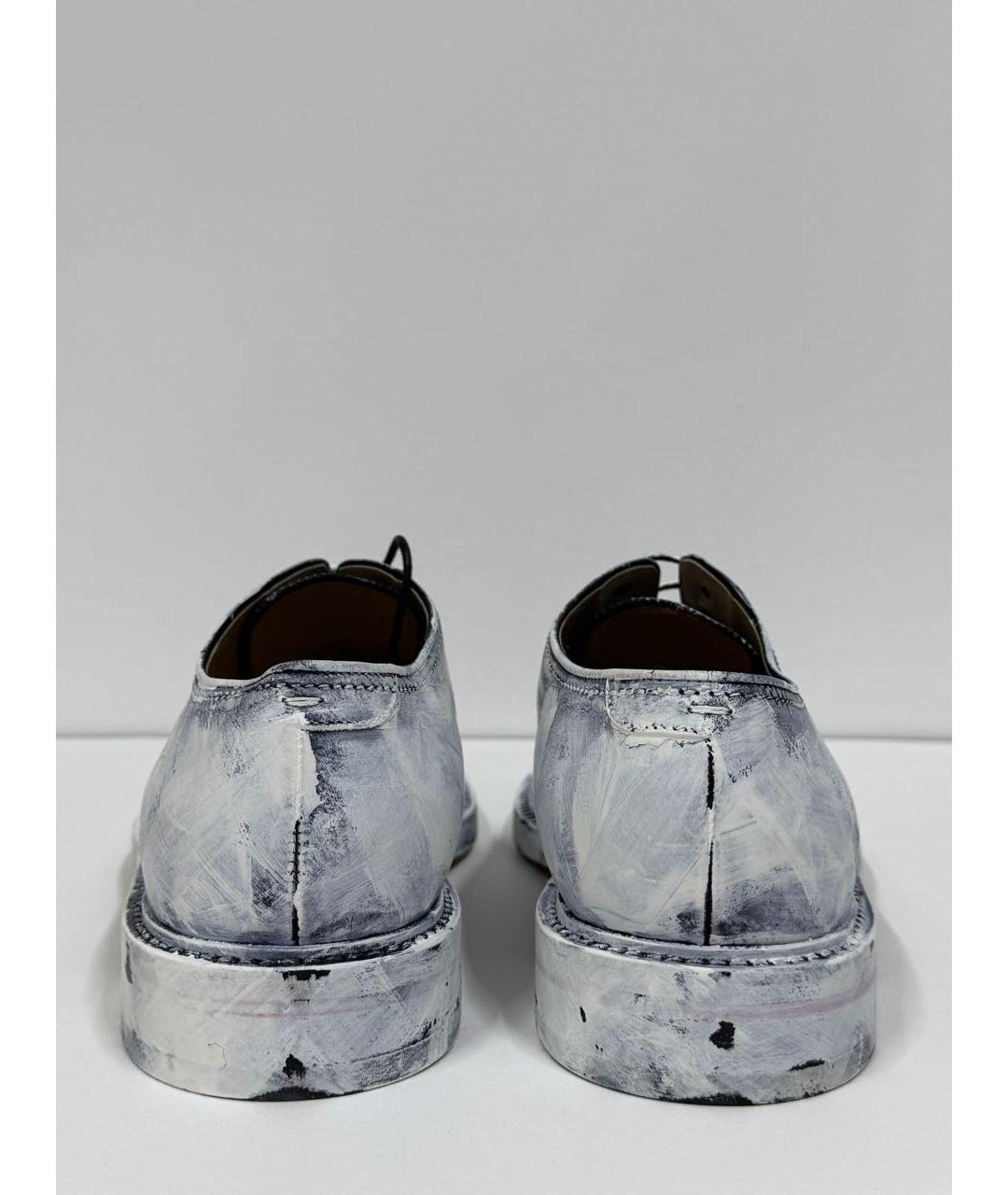 MAISON MARGIELA Белые кожаные низкие ботинки, фото 3