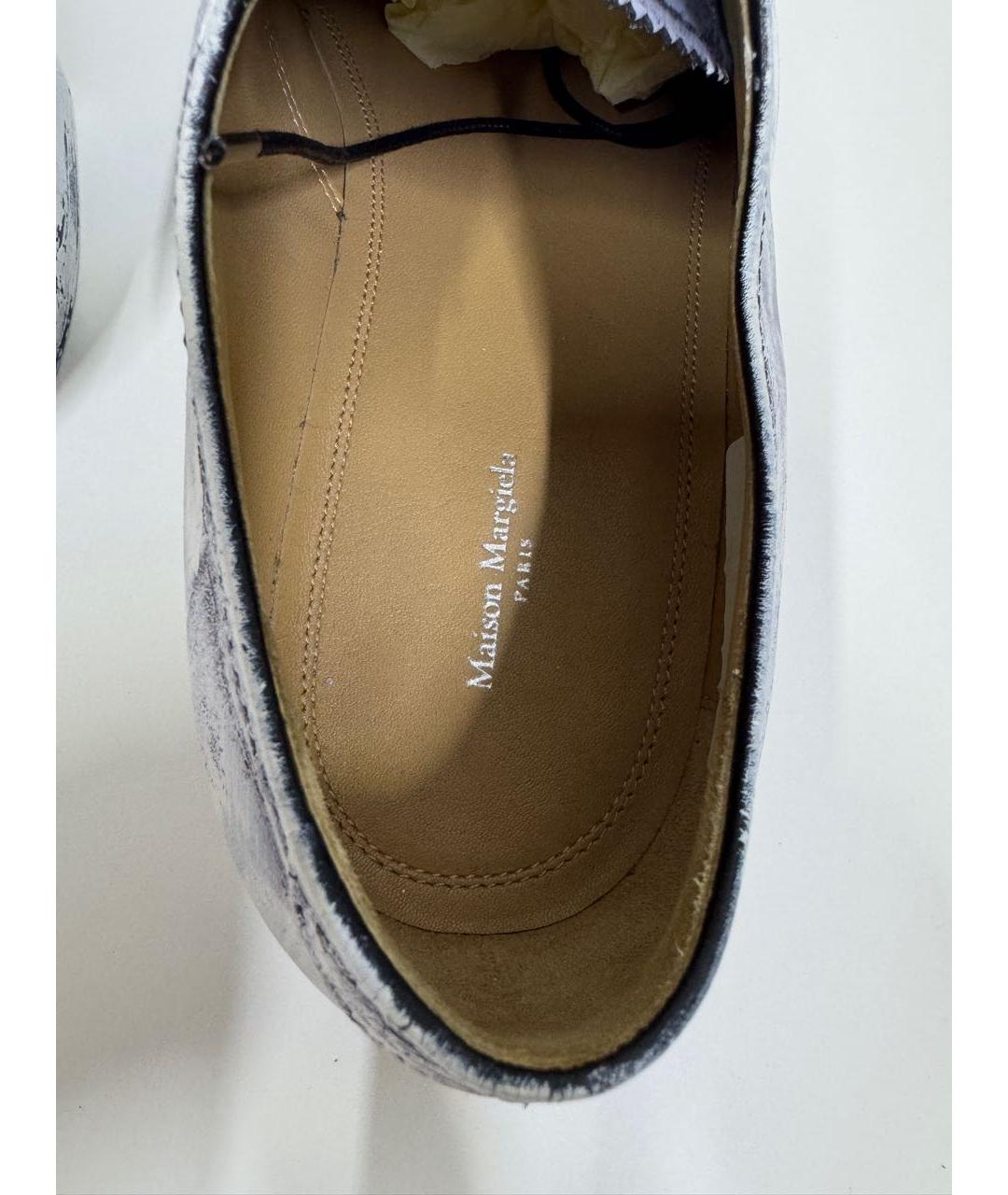 MAISON MARGIELA Белые кожаные низкие ботинки, фото 4