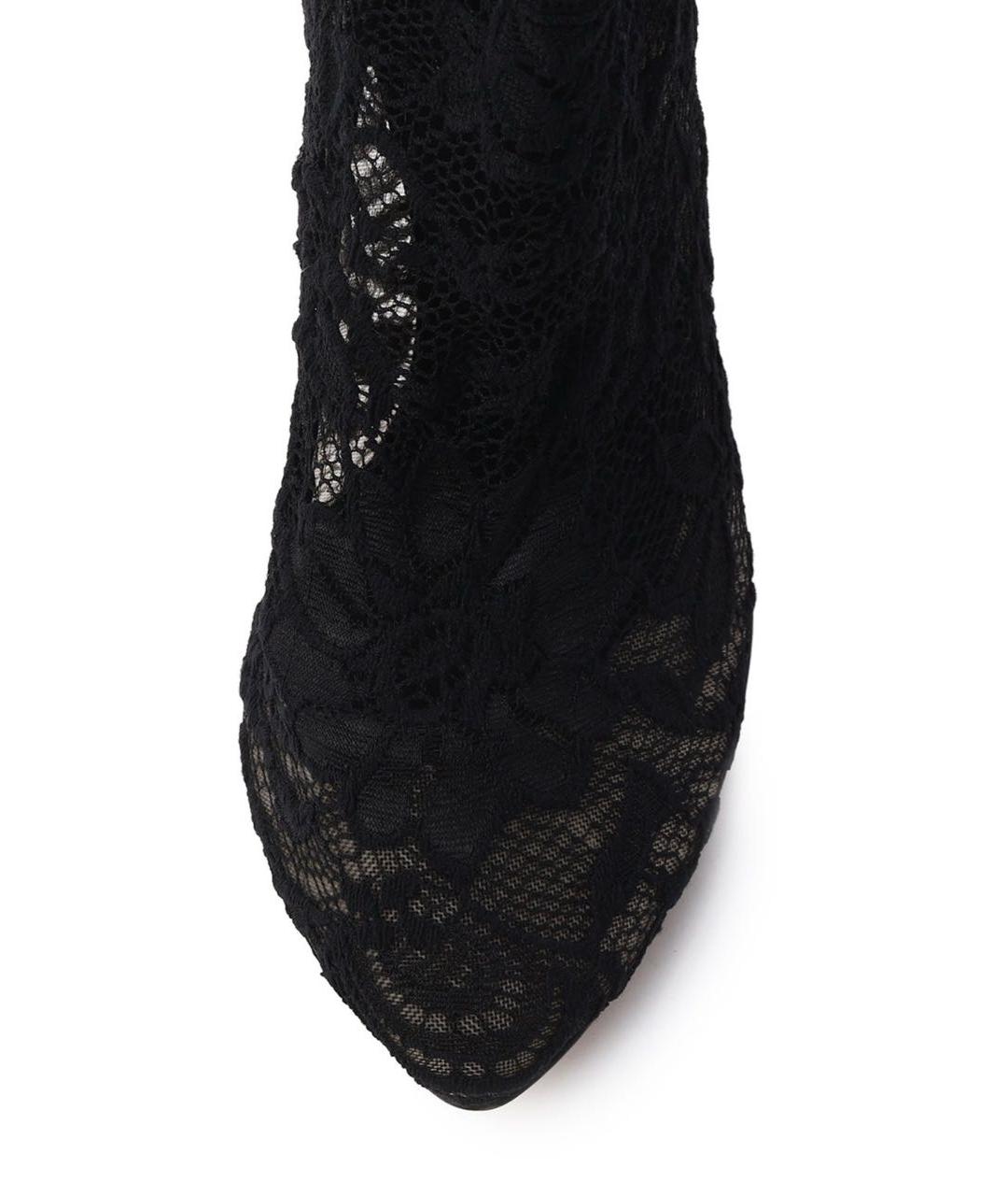 DOLCE&GABBANA Черные текстильные сапоги, фото 3