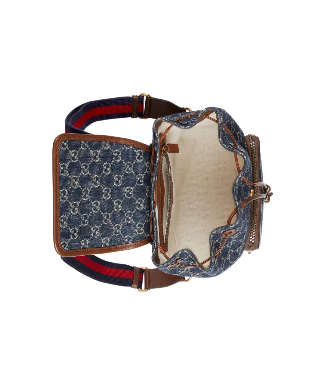 GUCCI Синий деним рюкзак, фото 5