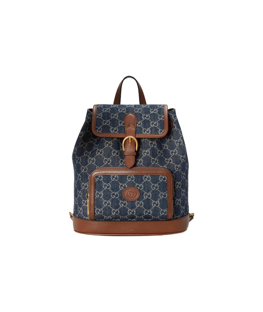 GUCCI Синий деним рюкзак, фото 6