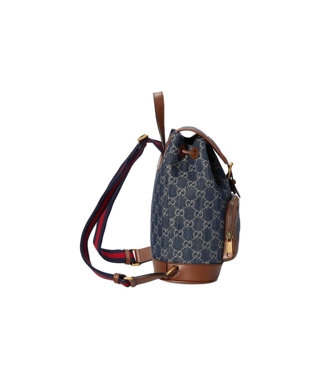 GUCCI Синий деним рюкзак, фото 4