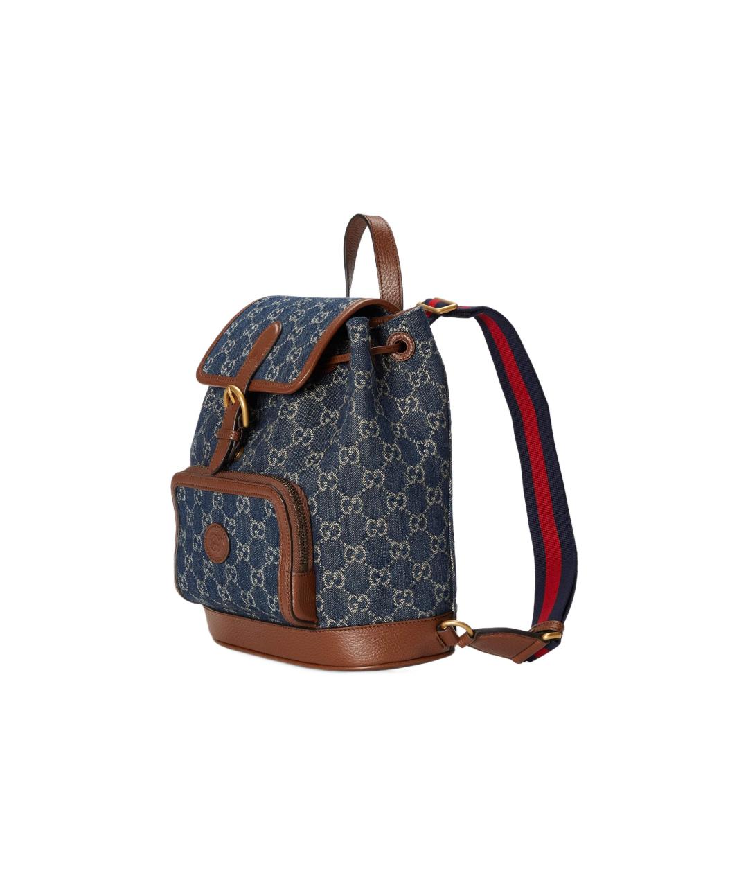 GUCCI Синий деним рюкзак, фото 2