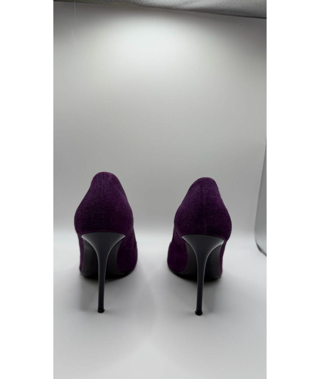 PHILIPP PLEIN Фиолетовые замшевые туфли, фото 4