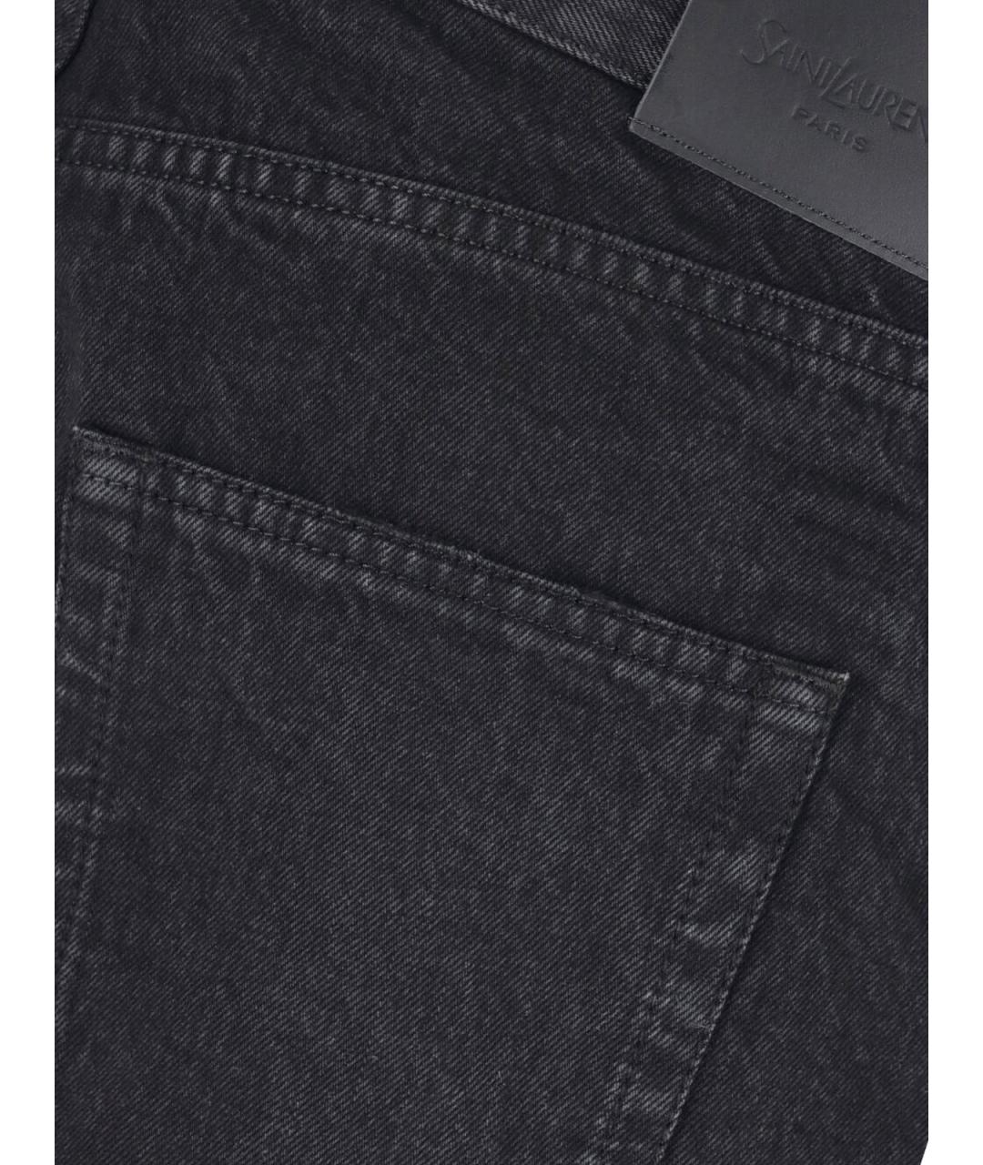SAINT LAURENT Черные хлопковые джинсы, фото 5