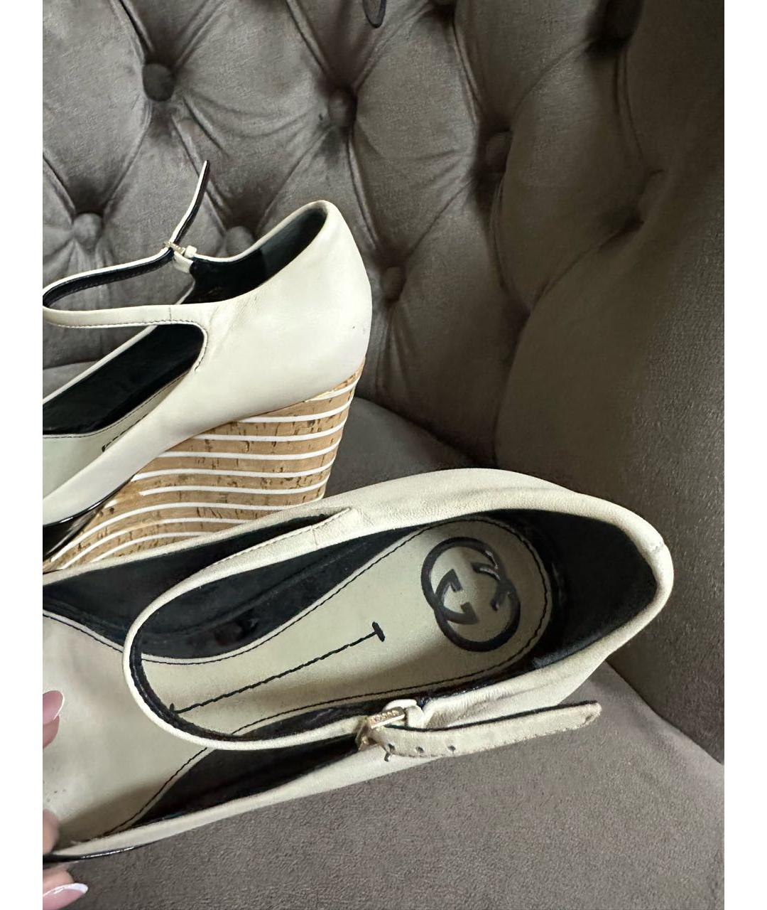 GUCCI Мульти босоножки из лакированной кожи, фото 3