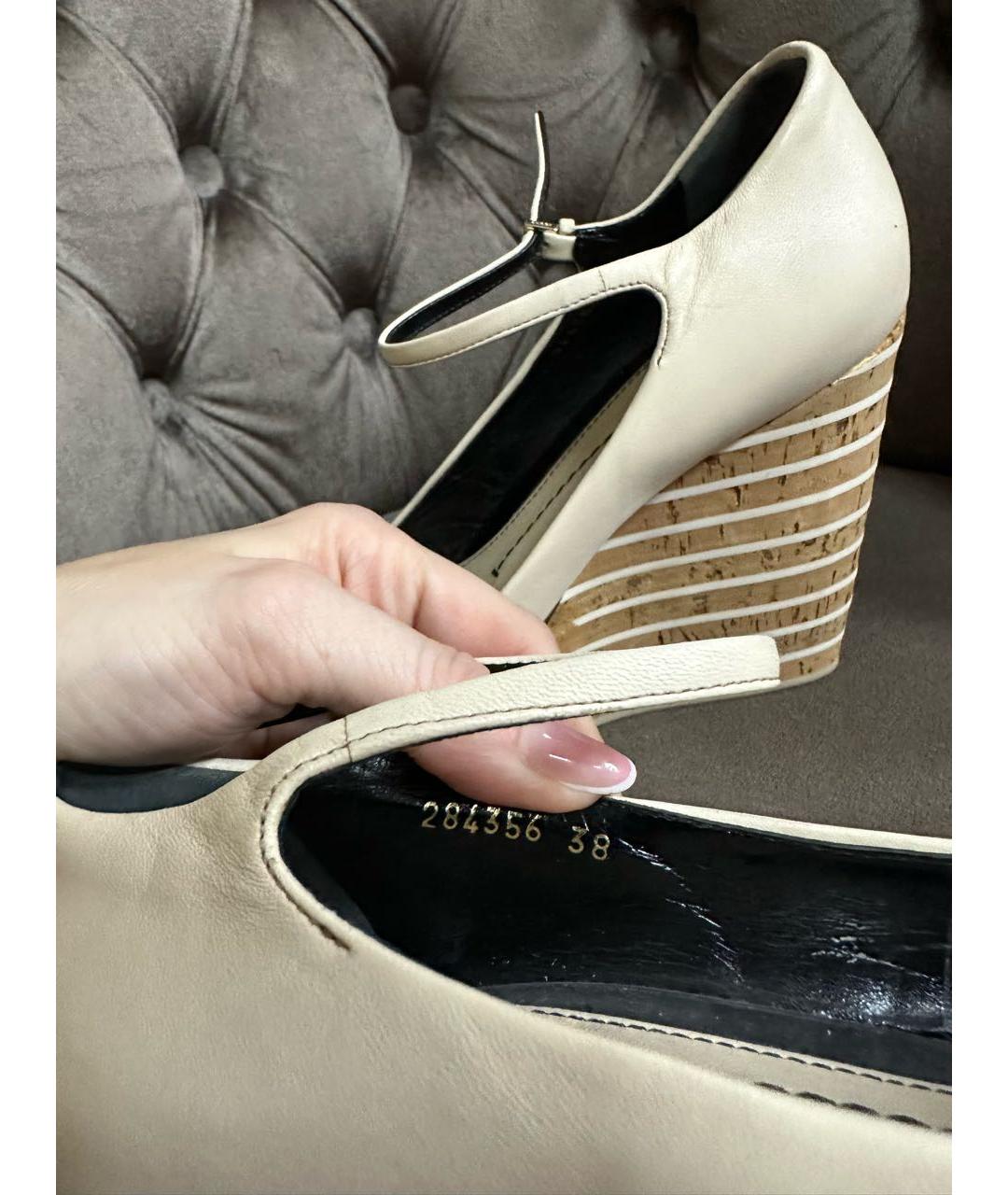 GUCCI Мульти босоножки из лакированной кожи, фото 5