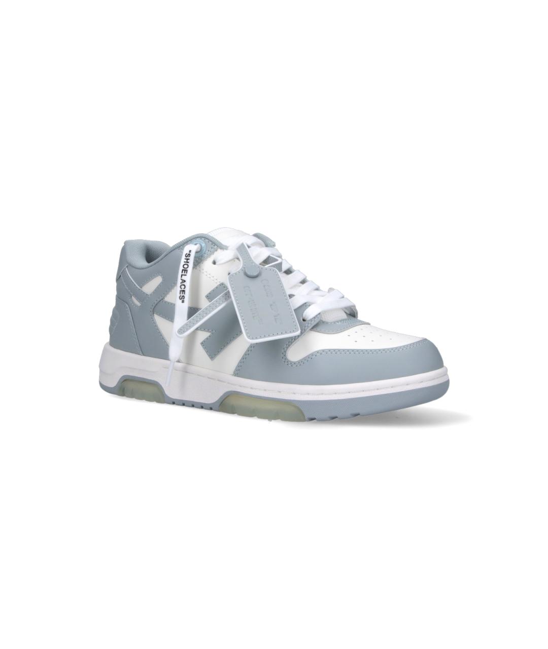 OFF-WHITE Белые кожаные низкие кроссовки / кеды, фото 2