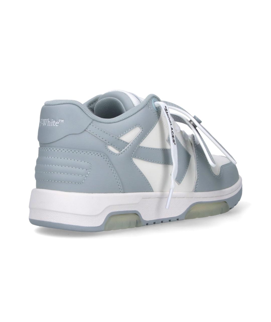 OFF-WHITE Белые кожаные низкие кроссовки / кеды, фото 4