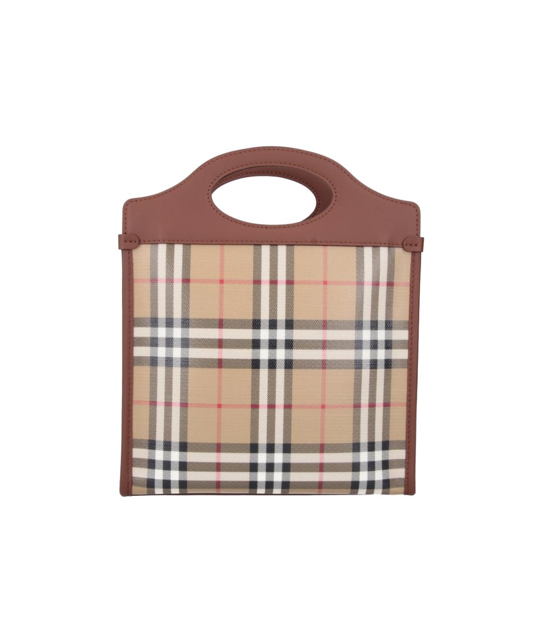 BURBERRY Бежевая хлопковая сумка тоут, фото 3