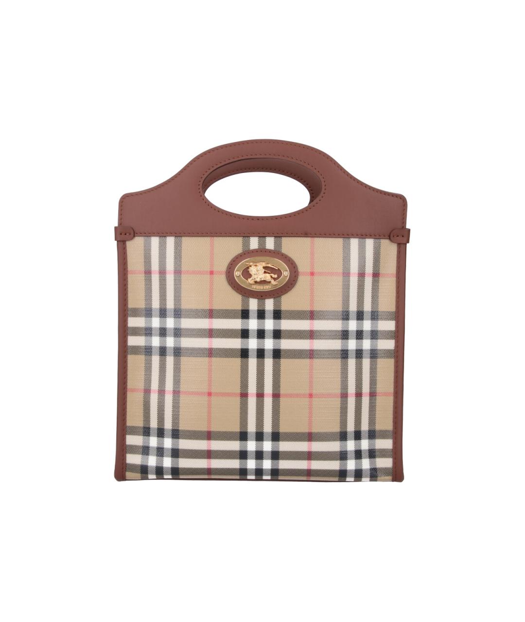 BURBERRY Бежевая хлопковая сумка тоут, фото 1