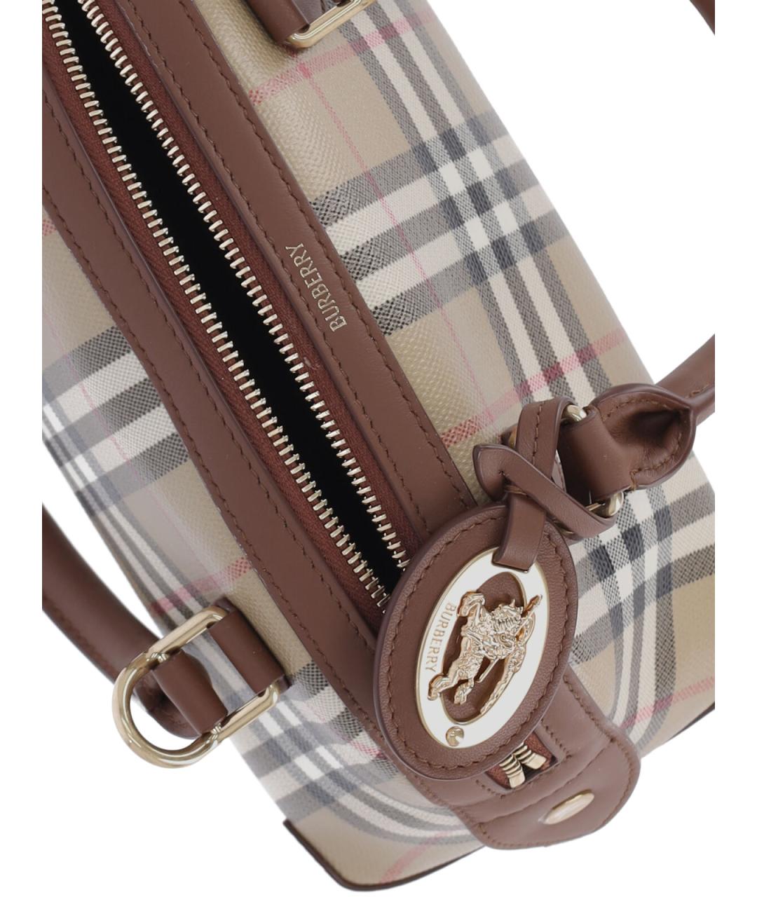 BURBERRY Бежевая хлопковая сумка тоут, фото 4