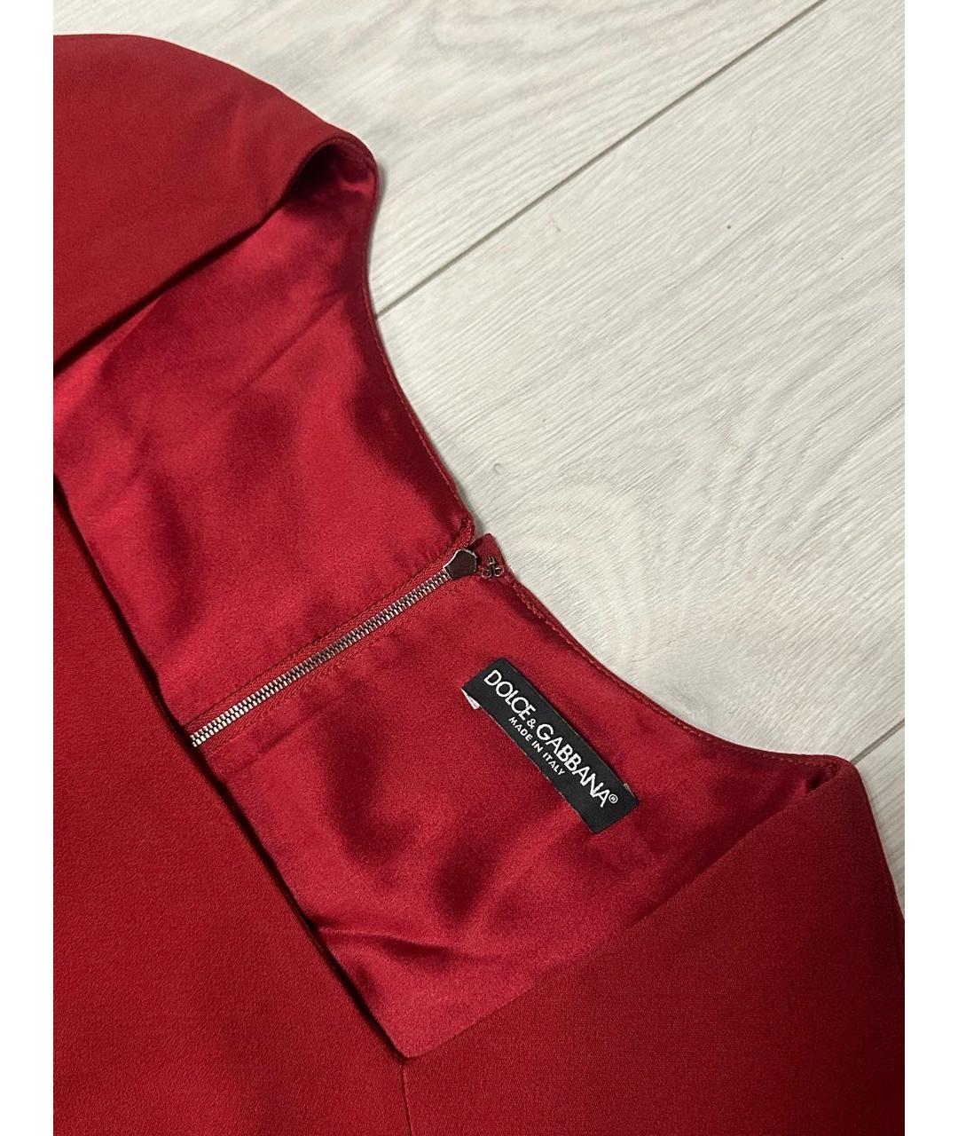 DOLCE&GABBANA Бордовое замшевое коктейльное платье, фото 3
