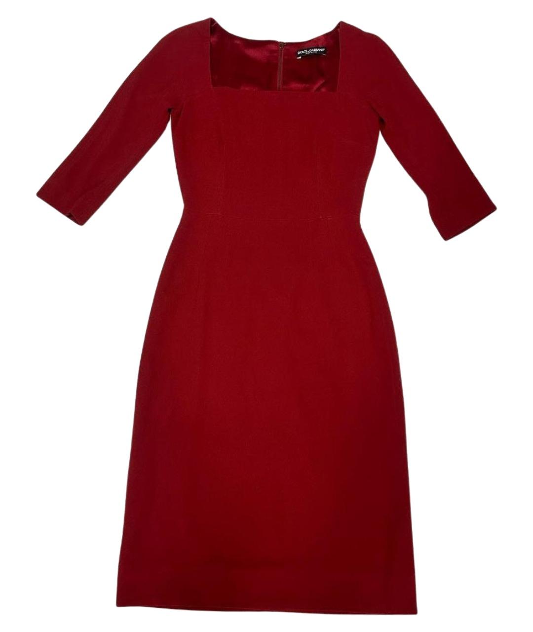 DOLCE&GABBANA Бордовое замшевое коктейльное платье, фото 1