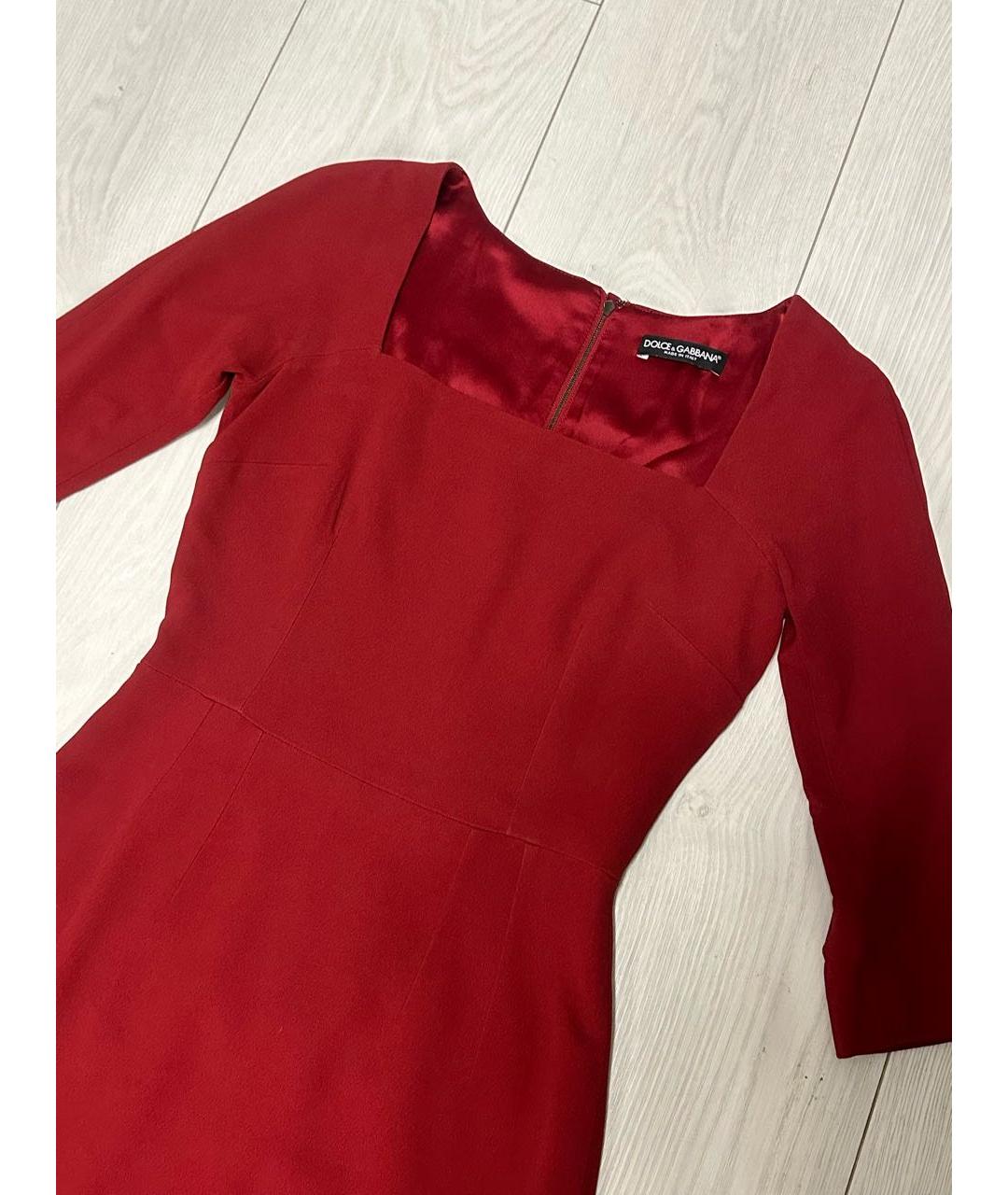 DOLCE&GABBANA Бордовое замшевое коктейльное платье, фото 2