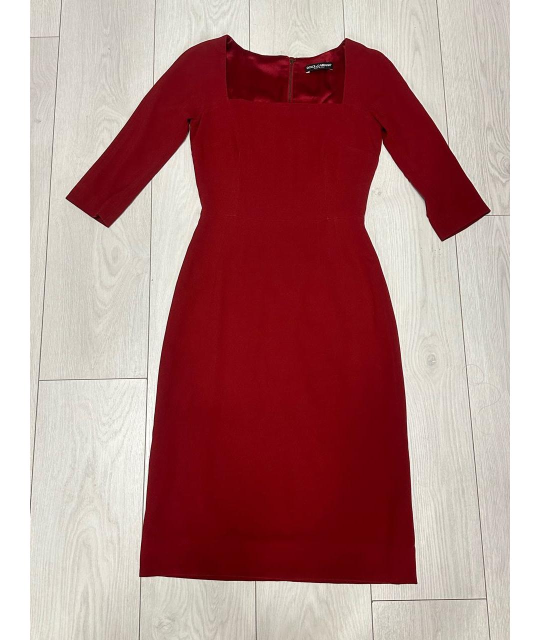 DOLCE&GABBANA Бордовое замшевое коктейльное платье, фото 6