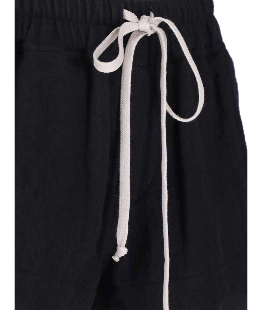 RICK OWENS Черные хлопковые шорты, фото 5
