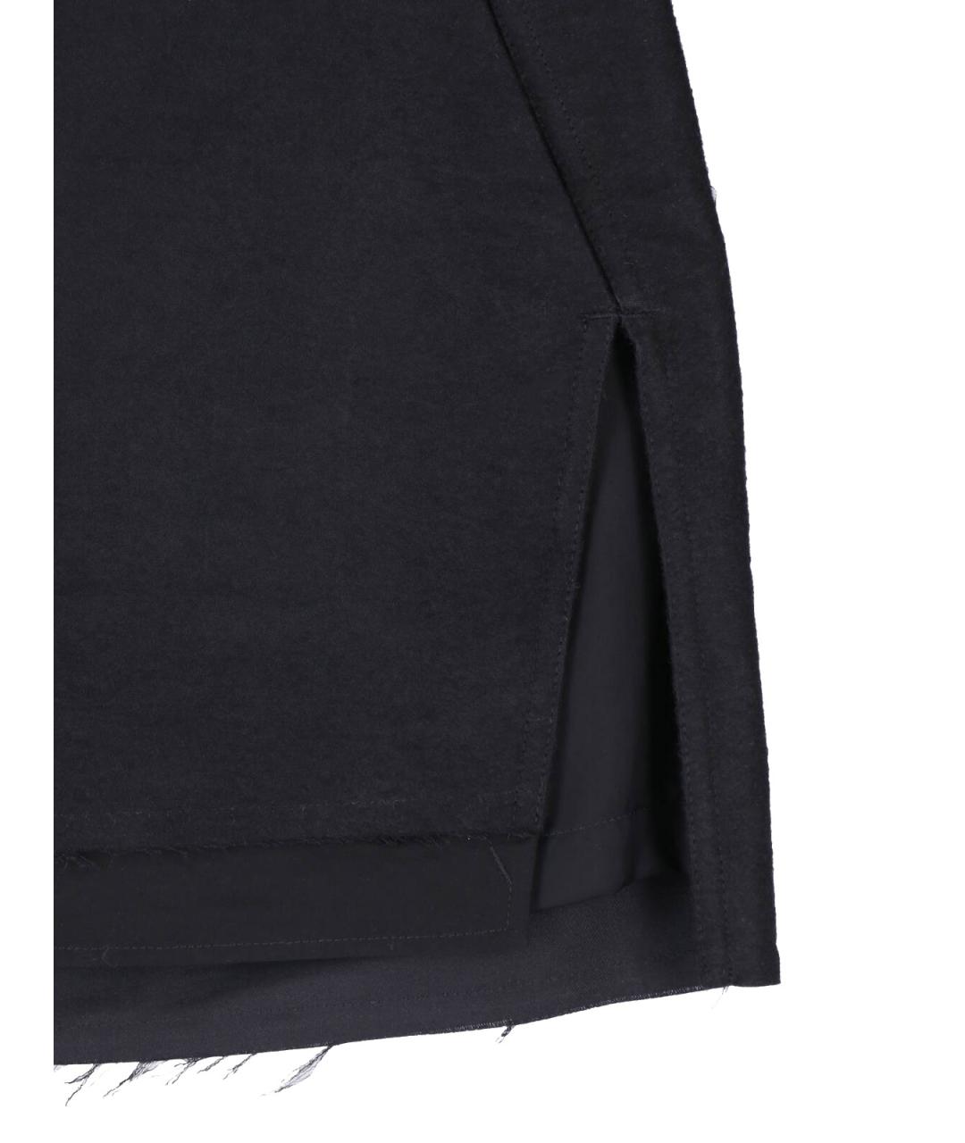 RICK OWENS Черная рами юбка мини, фото 4