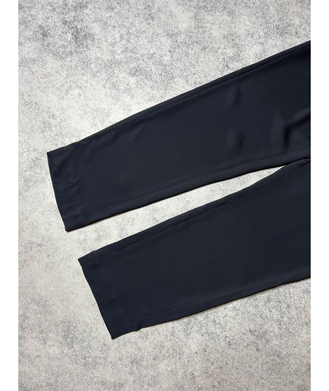 BRUNELLO CUCINELLI Антрацитовые шелковые прямые брюки, фото 3