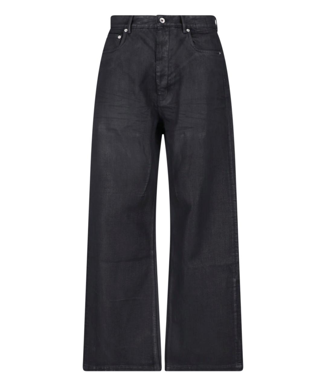 RICK OWENS DRKSHDW Черные хлопковые прямые джинсы, фото 1
