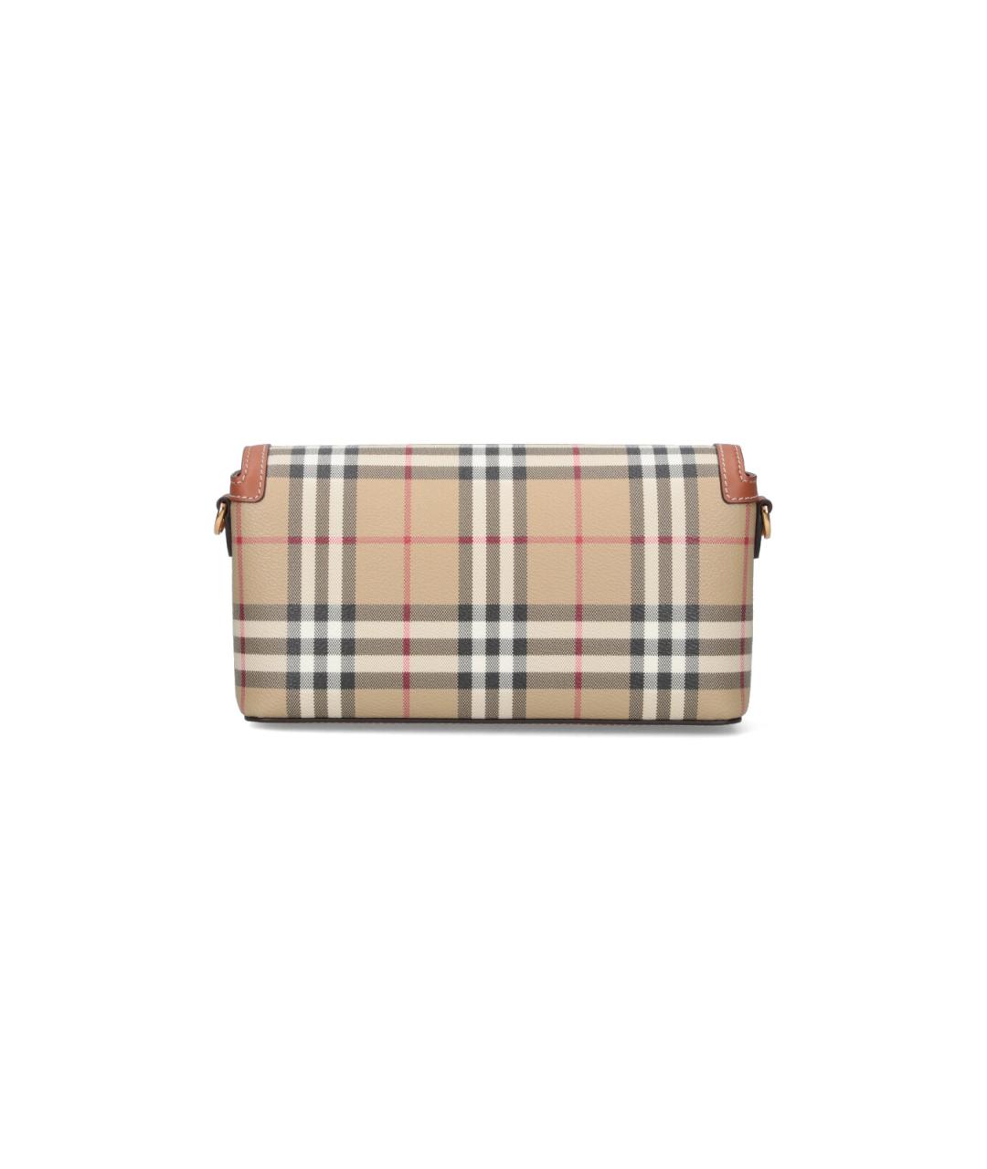 BURBERRY Бежевая канва сумка через плечо, фото 3