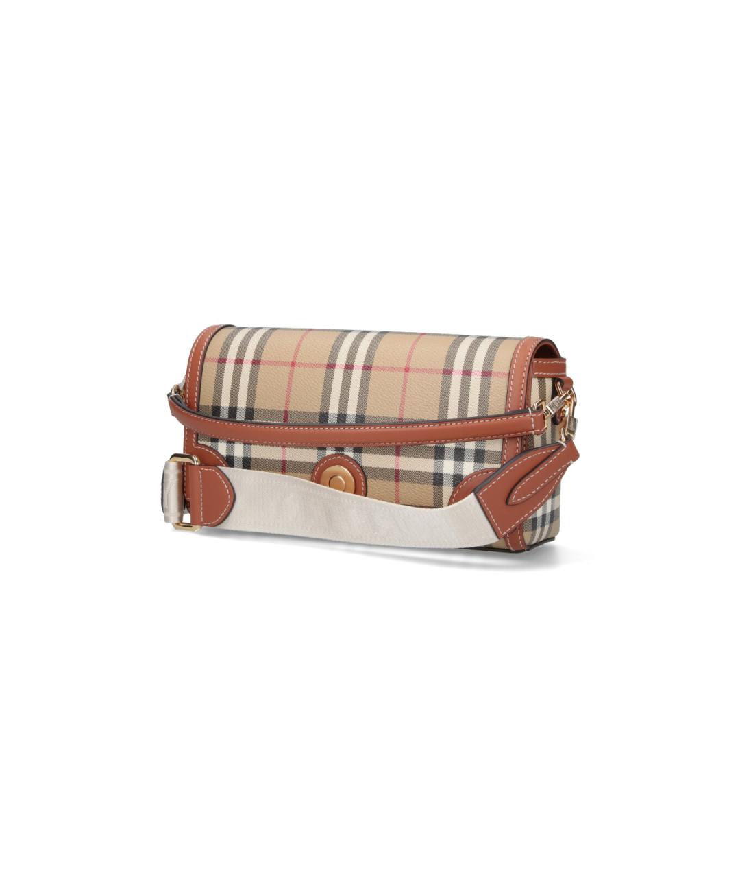 BURBERRY Бежевая канва сумка через плечо, фото 2