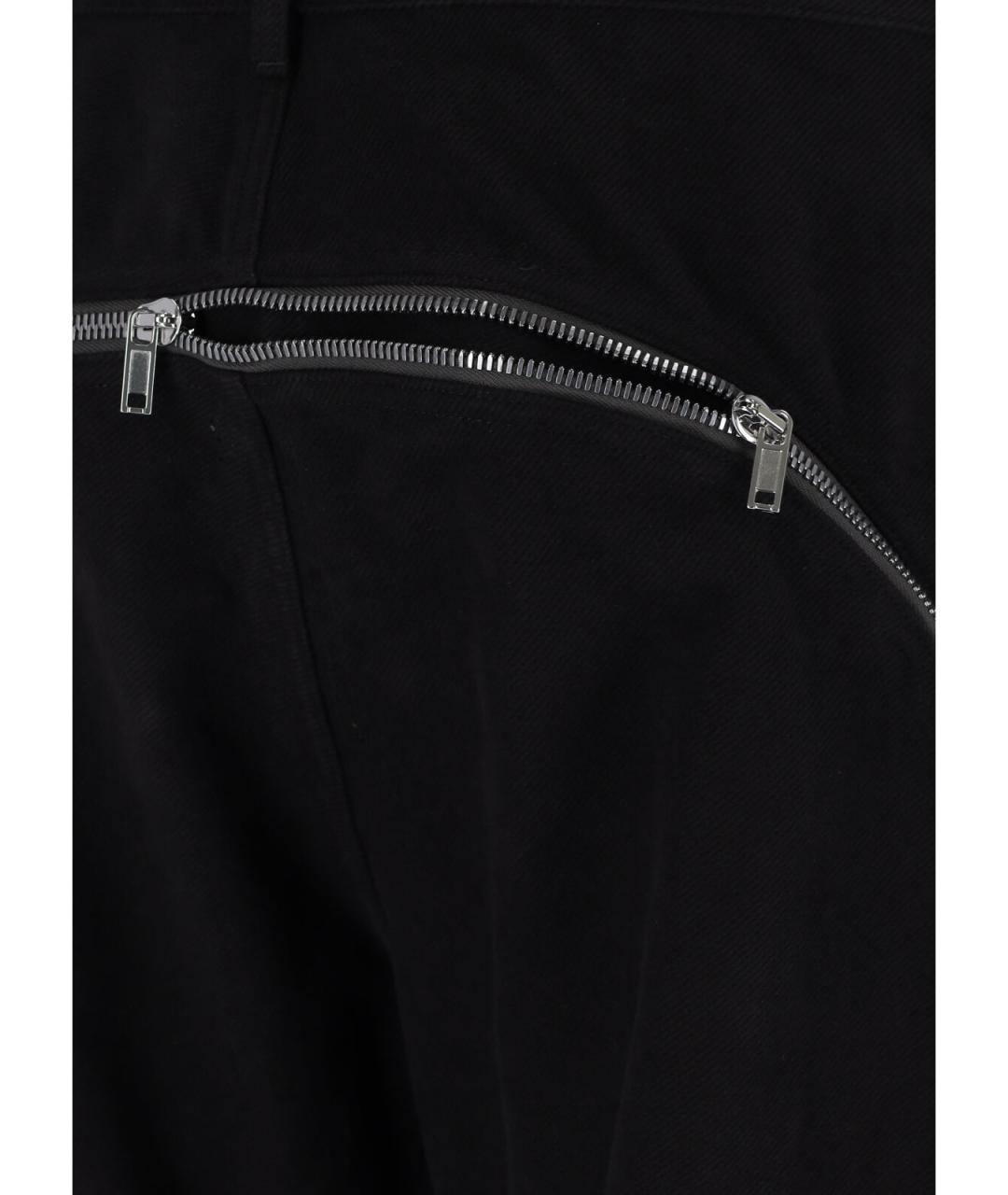 RICK OWENS Черные хлопковые повседневные брюки, фото 4