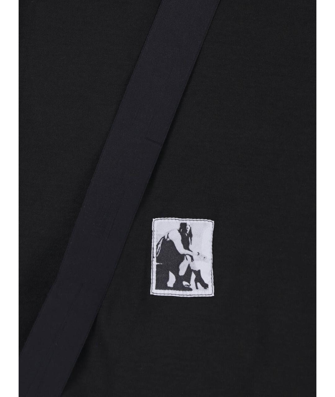 RICK OWENS DRKSHDW Черная хлопковая майка, фото 3