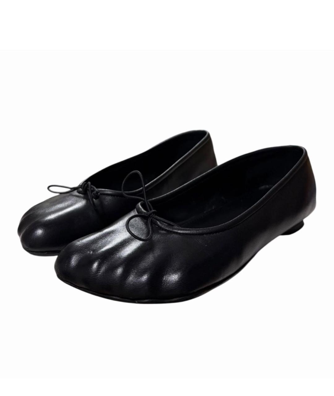 BALENCIAGA Черные кожаные балетки, фото 2