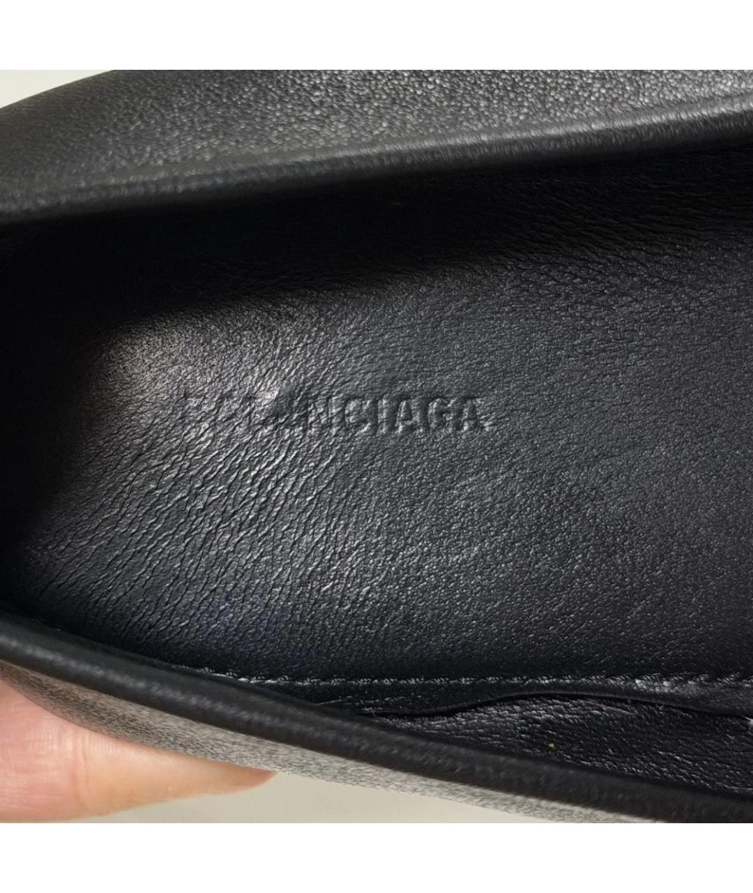 BALENCIAGA Черные кожаные балетки, фото 5