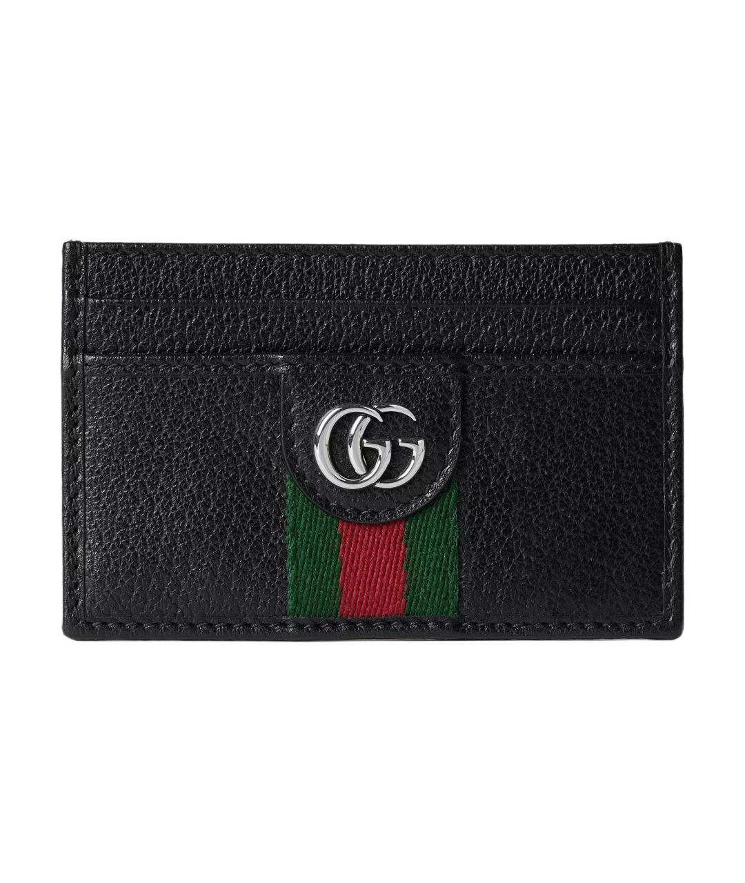 GUCCI Черный кожаный кардхолдер, фото 1