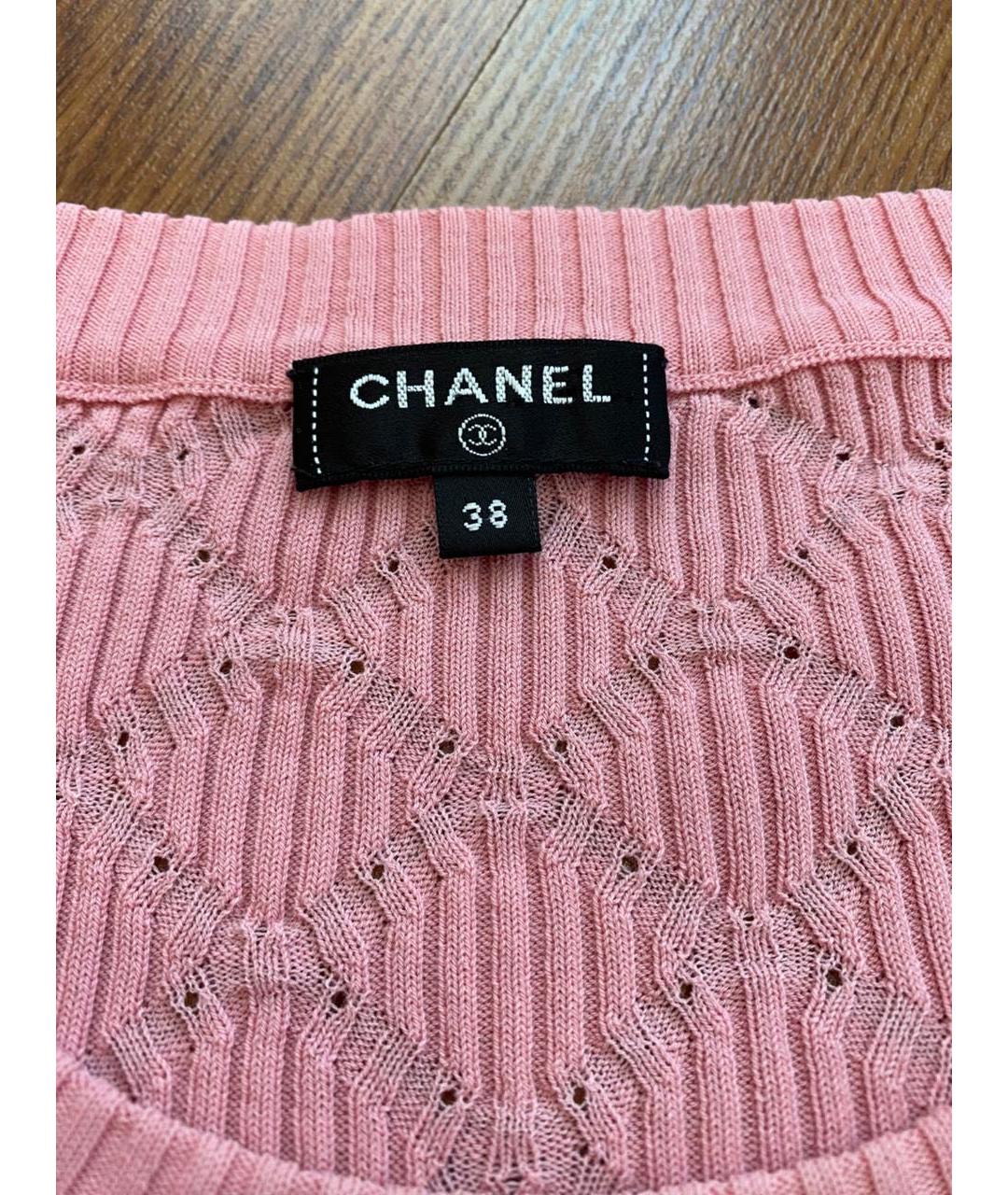 CHANEL Розовый хлопковый джемпер / свитер, фото 2