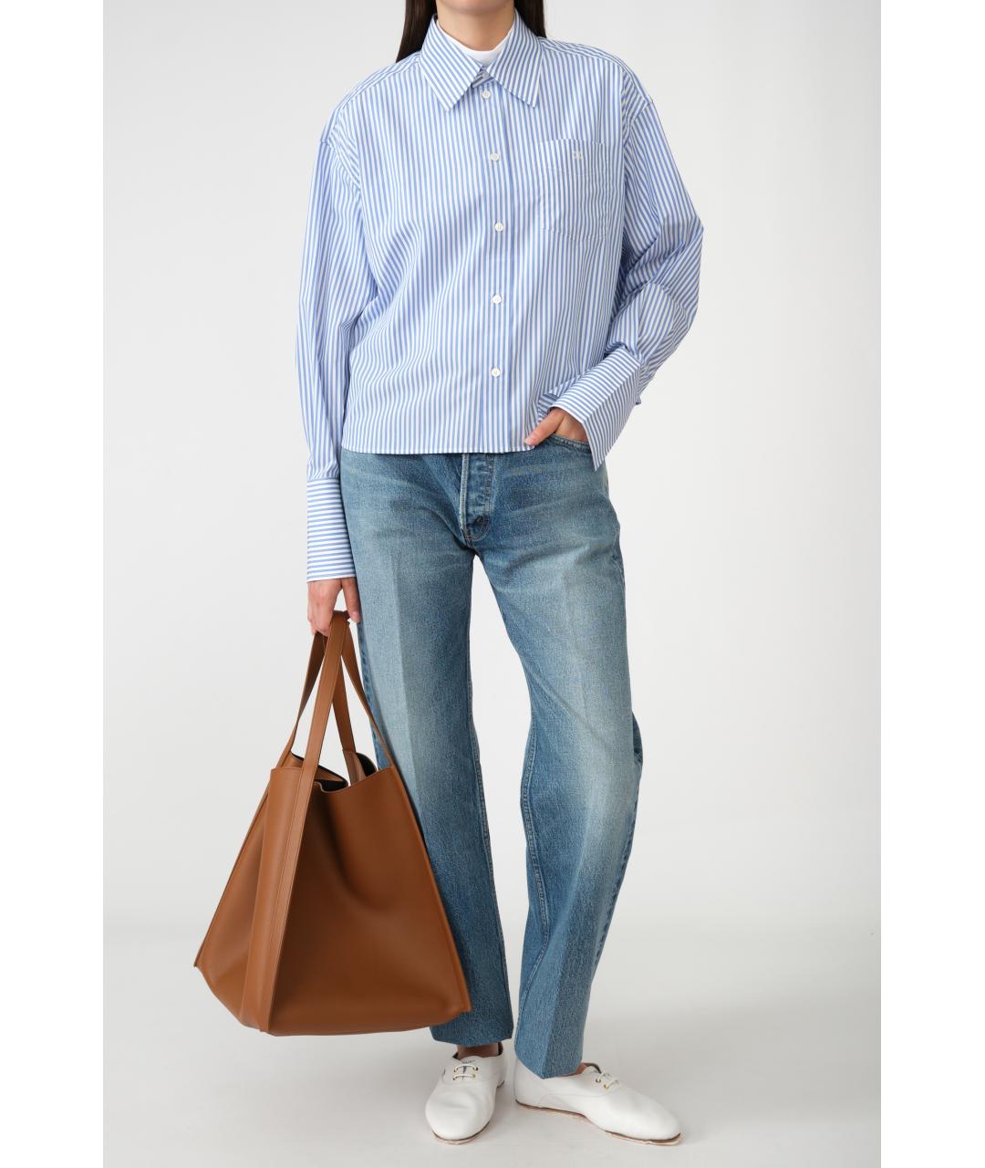 CELINE Темно-синие хлопковые прямые джинсы, фото 6
