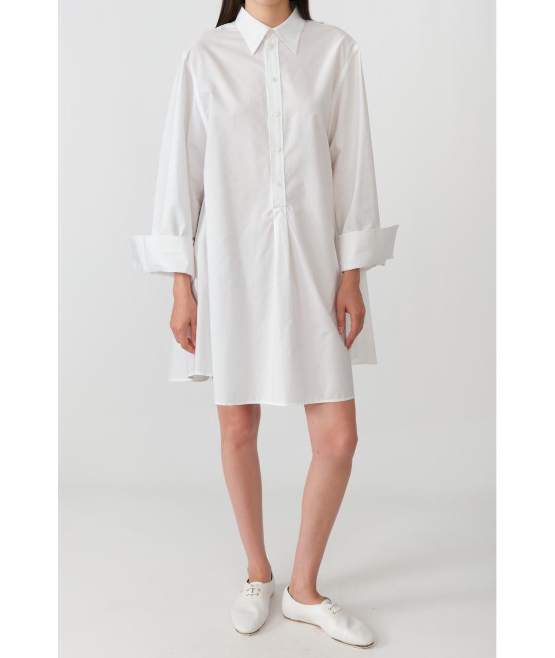 CELINE Белое хлопковое повседневное платье, фото 10