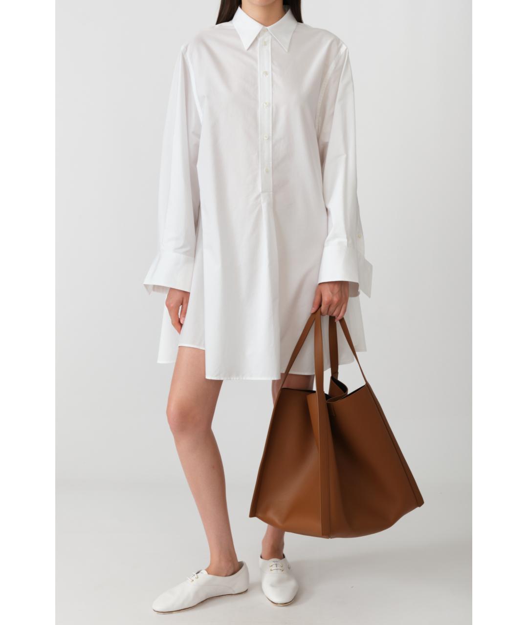CELINE Белое хлопковое повседневное платье, фото 2
