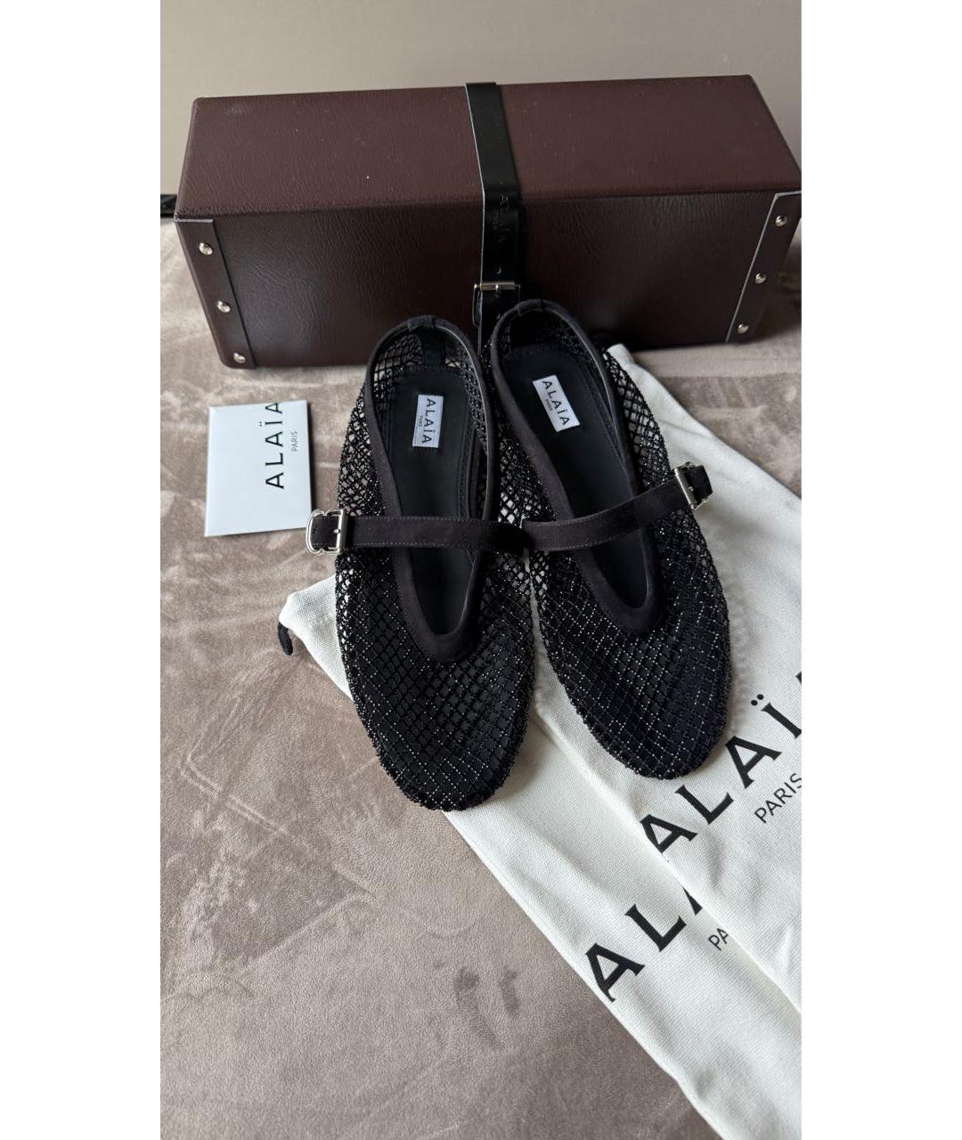 ALAIA Черные синтетические балетки, фото 3