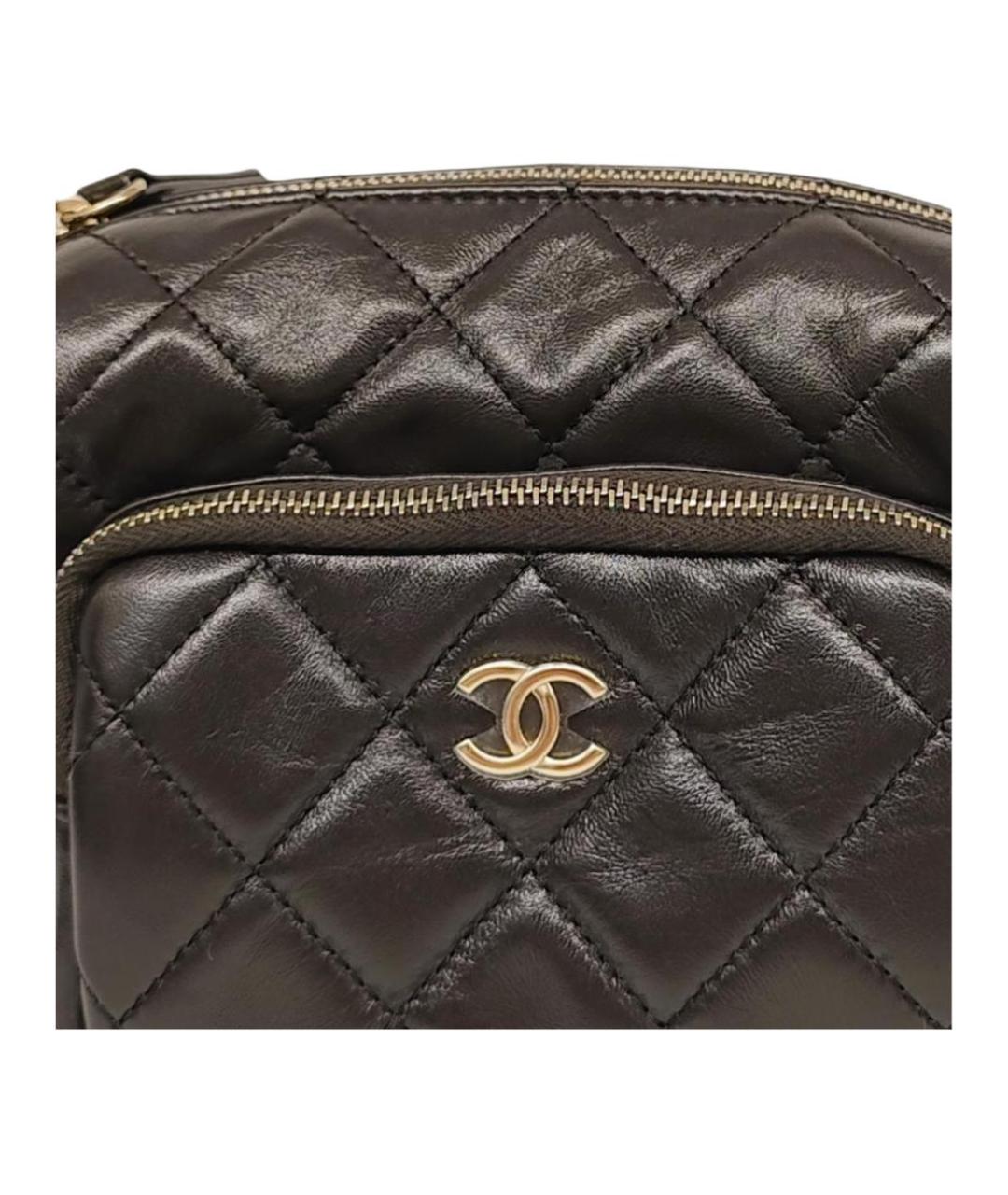 CHANEL Коричневая кожаная сумка через плечо, фото 2