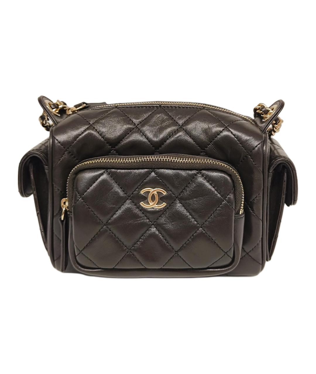 CHANEL Коричневая кожаная сумка через плечо, фото 1