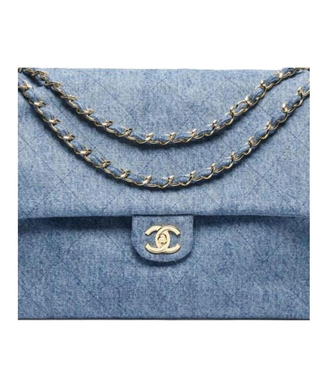 CHANEL Синяя сумка через плечо, фото 2