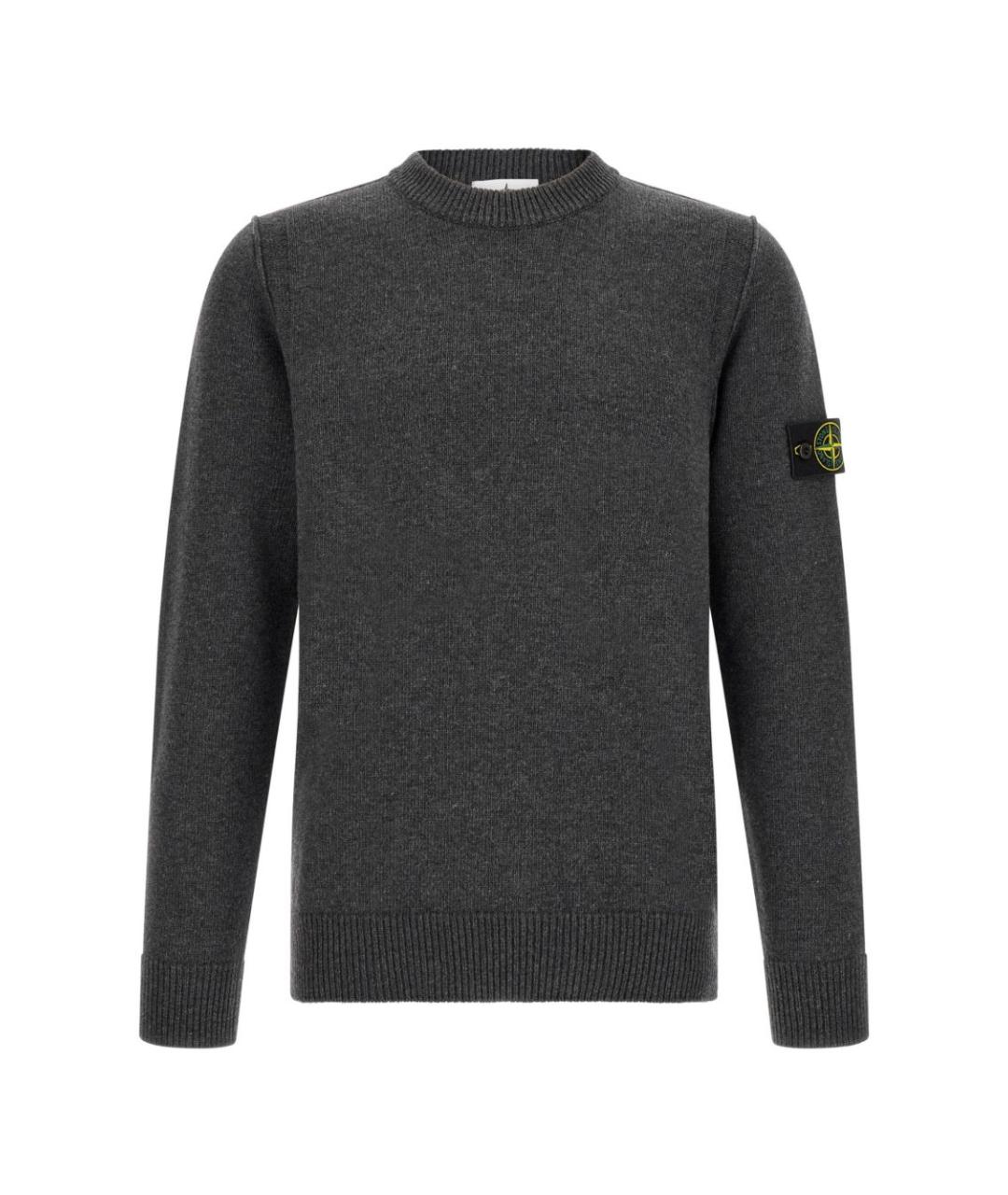 STONE ISLAND Серый шерстяной джемпер / свитер, фото 1