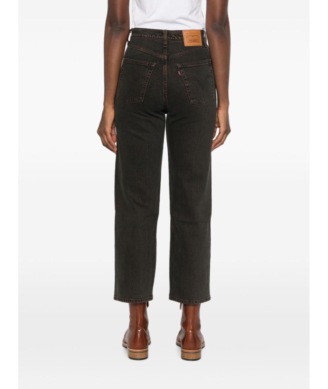 LEVI'S Коричневые хлопковые прямые джинсы, фото 3