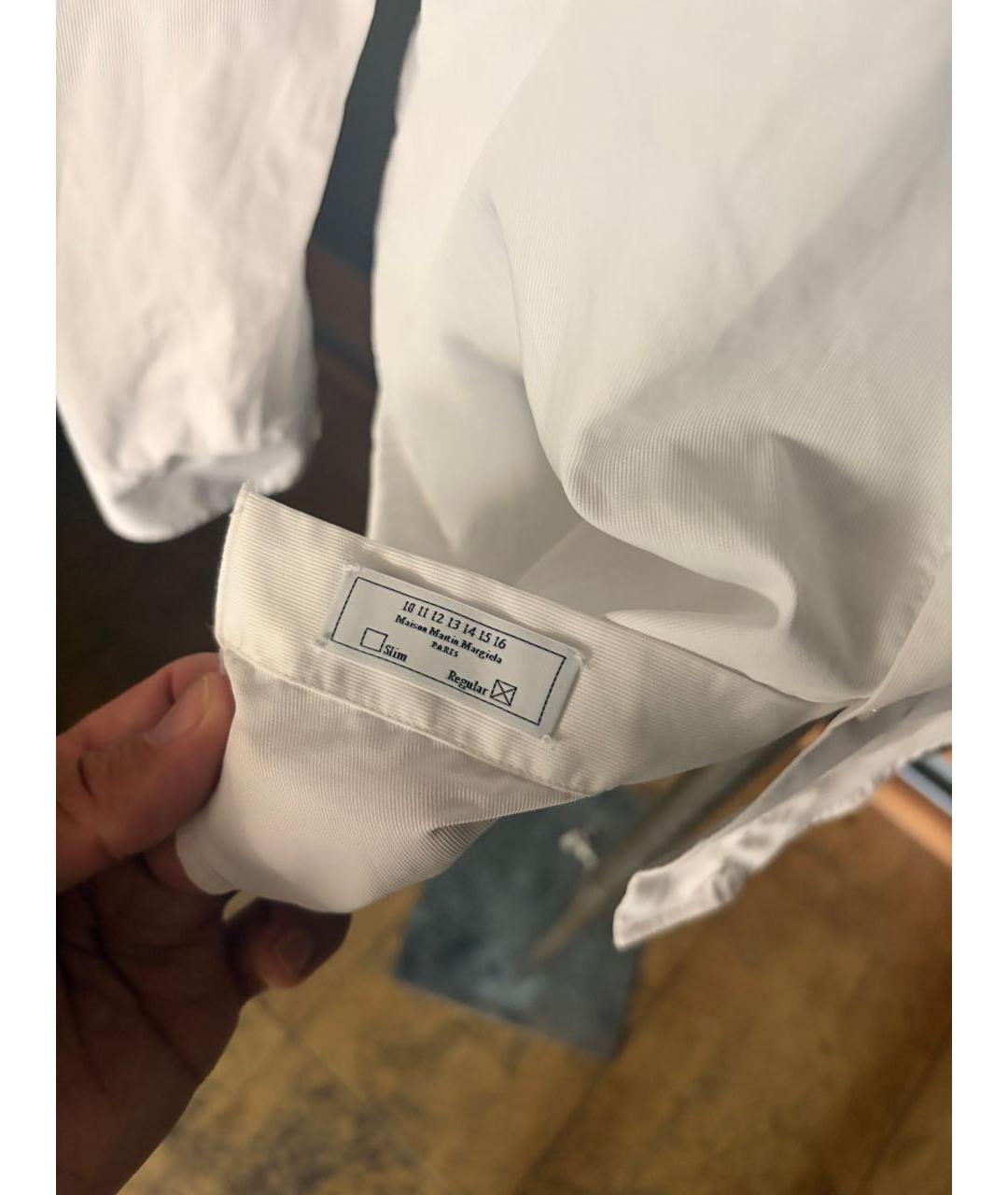 MAISON MARGIELA Белая хлопковая классическая рубашка, фото 8