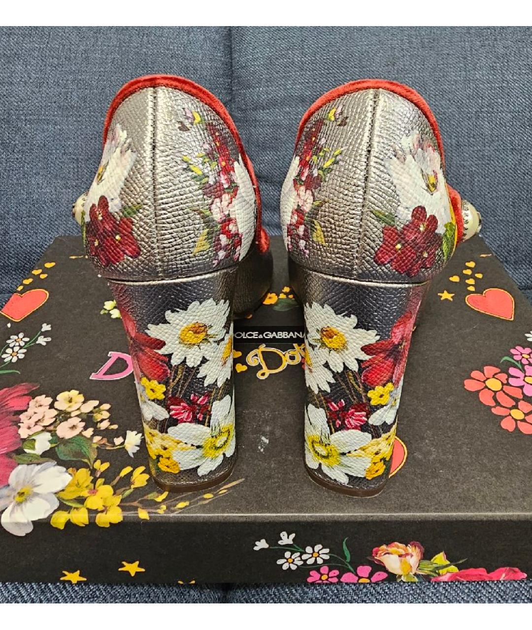 DOLCE&GABBANA Мульти кожаные туфли, фото 4