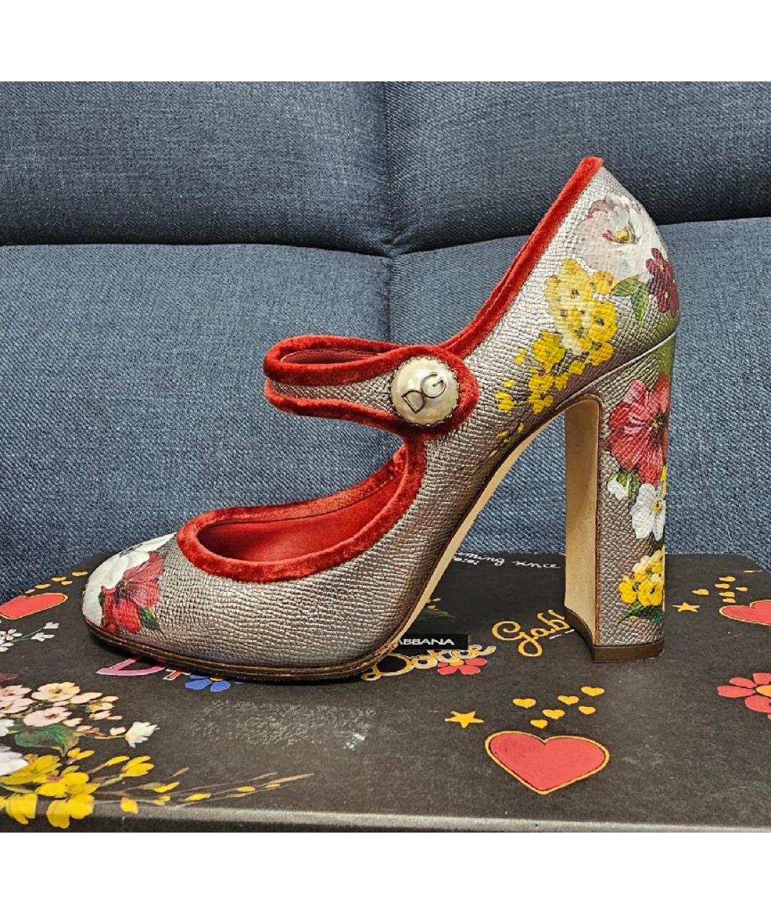 DOLCE&GABBANA Мульти кожаные туфли, фото 9