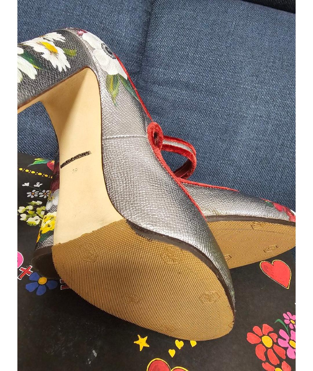 DOLCE&GABBANA Мульти кожаные туфли, фото 5